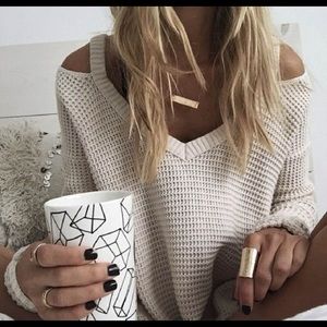 Open Shoulder Sweater